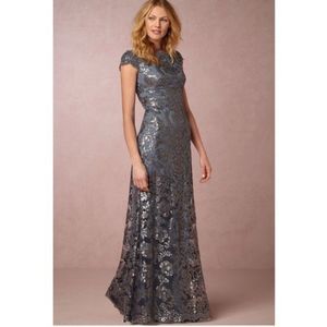 BHLDN Tadashi Shoji Odette Dress in Steel Blue